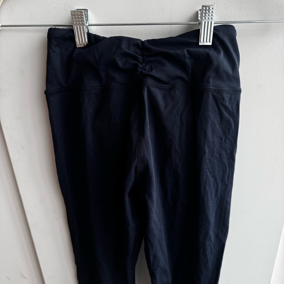 LASLULU V-High Waisted Workout Ruched Navy Leggings - Picture 7 of 8